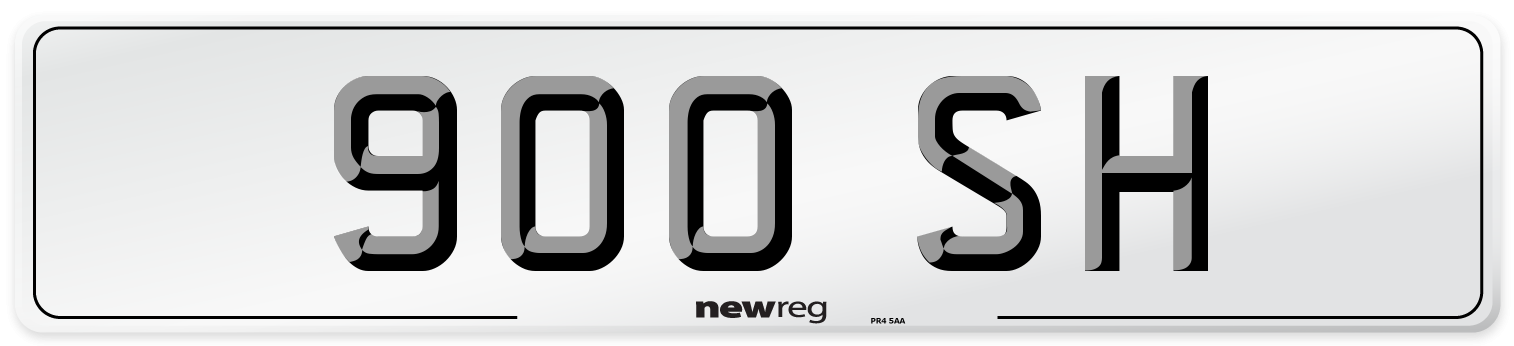 900 SH Number Plate from New Reg